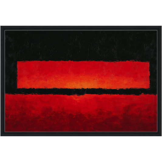 Close up detailed view of a premium abstract canvas wall painting showing texture and rich colors for home interior styling