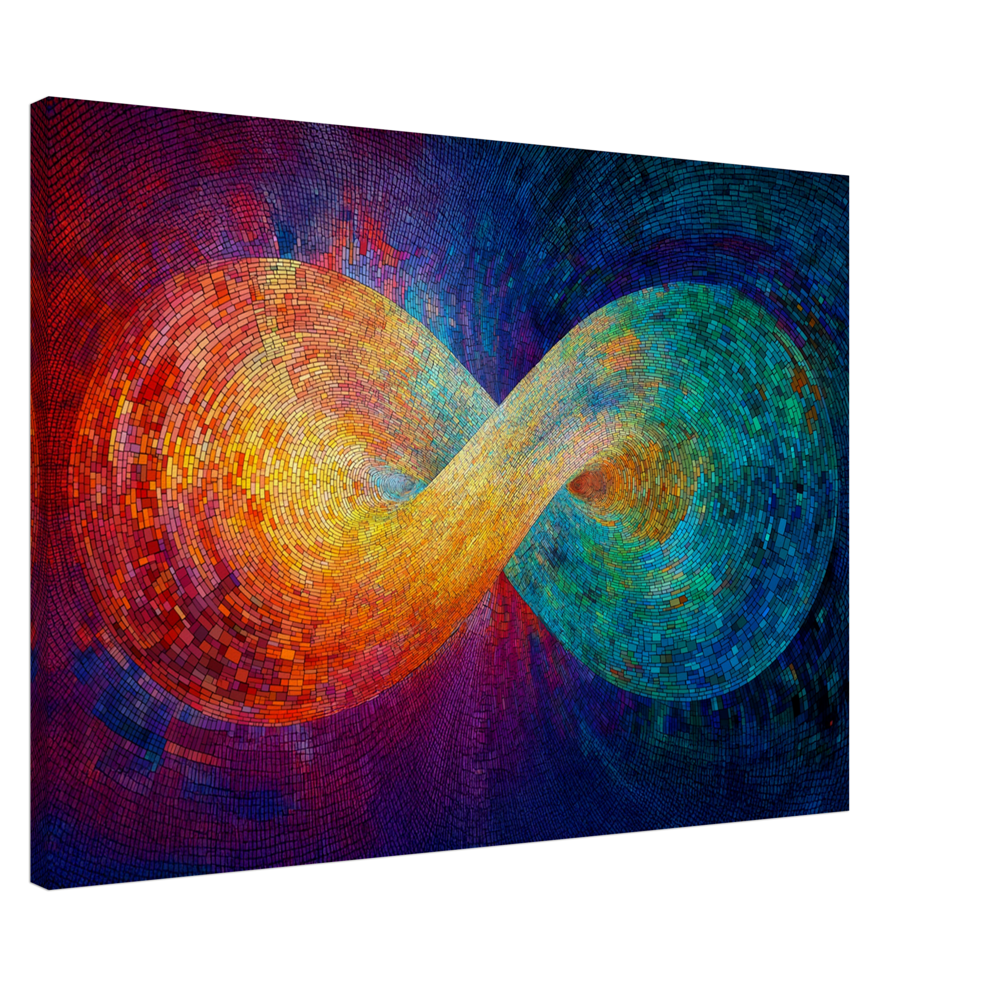 infinity symbol canvas print that flows interconnected symbolising continuous energy flow